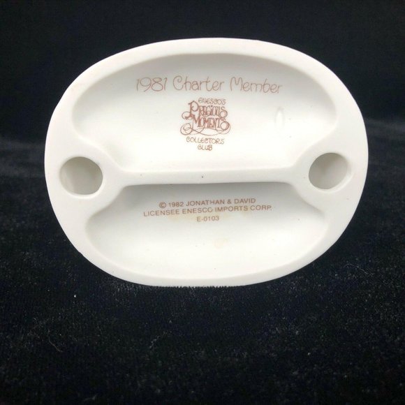 1983 Precious Moments Figurine Let Us Call The Club to Order Jonathan & David - Picture 9 of 11